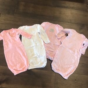 Lot of four baby girl gowns